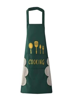 اشتري Waterproof Adjustable Dark Green Kitchen Apron في الامارات