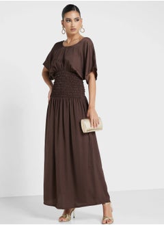 اشتري Flared Sleeve Ruched Jalabiya في الامارات