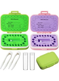 Buy 2 Pieces Baby Teeth Keepsake Box Pp Tooth Fairy Box Kids Tooth Storage Holder Organizer For Lost Teeth Cute Kids Deciduous Teeth Collection To Keep The Childhood Memory (Green And Pink) in Saudi Arabia