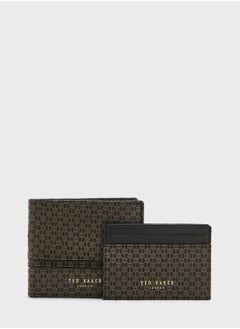 اشتري Priamon Printed Leather Wallet And Cardholder Set في الامارات