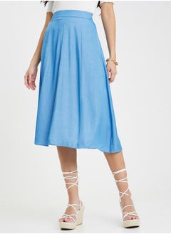 Buy Fold Pleated A-Line Midi Skirt in Saudi Arabia