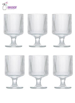 Buy 6 Tall Glass Set, Bright And Transparent Home Guest Water Cup, Can Be Used To Drink Water, Tea, Coffee, Milk, Tall Straight Cup, 190 Ml in Saudi Arabia