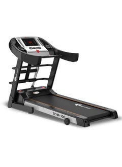 Buy PowerMax Fitness TDM-100M (4HP Peak) Multi-Function Treadmill For Home Use With Massager |treadmill for 105Kg user weight| 6 Level Incline | Top Speed:14.8 Km/hr Spring Resistance | LED Display | AUX in Saudi Arabia