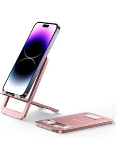 Buy JSAUX Cell Phone Stand, Foldable Aluminum Adjustable Phone Holder for Desk Portable Travel Holder Office Desk Accessories Compatible for iPhone 14 13 12 11 Pro Max X Xr Samsung S22 S21 A53 Switch Pink in Egypt