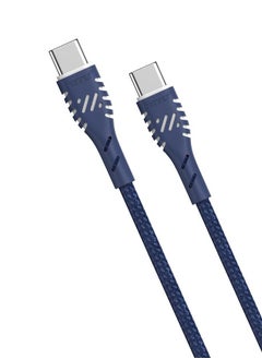 Buy 1m Nylon Type C to Type C 60W Data and Charging Cable in Saudi Arabia