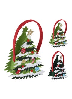 Buy Christmas Basket Felt Tree 19cm Assorted 1 Piece in UAE