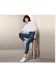 اشتري Women Regular Fit Washed Stretchable Jeans, Blue في الامارات