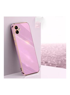 Buy Compatible with Samsung Galaxy A04 Case Silicone Pink, Plating Phone Samsung A04 Case Shockproof Thin and Soft Cover (lavander) in Egypt