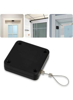 Buy Automatic Sensor Door Closer Punch-free Adjustable Surface Door Stopper Automatically Close Door Bracket Closer telescopic door device wooden door closed sliding door wire pull rope Home Improvement in Saudi Arabia