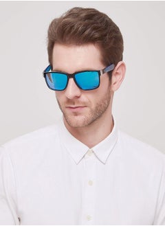 Buy Retro Style Mens Polarized Sunglasses Square (Blue) in Saudi Arabia