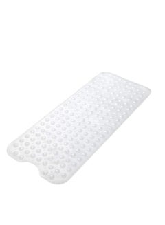 Buy Non-Slip Bath Mat with Suction Cups | Clear 100x40cm/40x16in Extra Long Bathtub Mats | Anti-Mould, Machine-Washable, Latex-Free | Shower Mat Ideal for Elderly & Children in Saudi Arabia