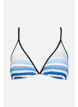 اشتري Women Stripe Padded Bikini Top, Ocean في السعودية