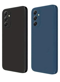 Buy Samsung Galaxy A05S- 2-Pack Matte Silicone Case Cover - Slim, Colorful, Good Grip (Black, Blue) in UAE