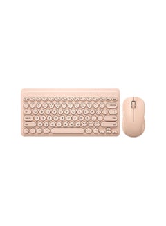 Buy Fashion Wireless Keyboard and Mouse Combo USB Cordless Cute Round Key Smart Power-Saving Ultra Slim Combo for Laptop Computer and Desktop in Saudi Arabia