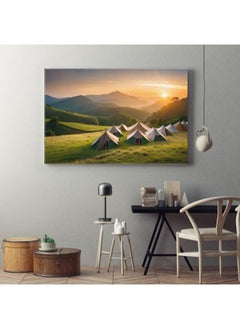 Buy Camping Tents With sunset Landscape Mountain Printed canvas wall art in Egypt