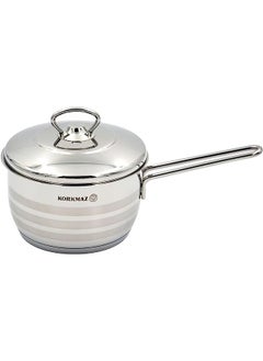 Buy Stainless Steel Capsulated Saucepan High Polish Finish Silver 2 Quart A1892 in Saudi Arabia