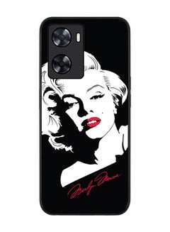 اشتري Rugged Black edge case for Oppo A57 4G/Oppo A77 4G/Oppo A77s Slim fit Soft Case Flexible Rubber Edges Anti Drop TPU Gel Thin Cover - Marilyn Monroe في الامارات