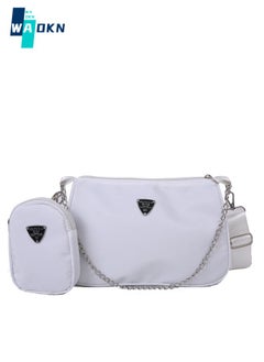 Buy Fashion and popular summer Korean handbag women's bag all-match two-piece set fashion chain shoulder Messenger bag in UAE