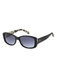 اشتري Women's Uv Protection Rectangular Shape Acetate Sunglasses Fos 2138/S Grey 41 - Lens Size: 41 Mm - Black في السعودية