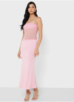 Buy Mesh Cami Top & Maxi Skirt Set in Saudi Arabia