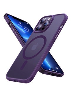 Buy iPhone 13 Pro Max Case Cover Compatible with Magsafe Magnetic Designed Shockproof Case Translucent Matte Protective Cover Back Hard Cases with Magnet for iPhone 13 Pro Max Case Purple in UAE