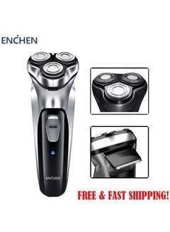 Buy Enchen Blackstone Men Shaver, 5w Rechargeable Electric Electric Shaver, 3D Smart Anti-Card Beard Shaving Trimmer, Electric Shaver (Silver) in UAE