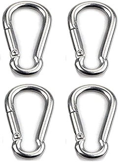 Buy Heavy duty spring hook Steel spring clip keychain can withstand 154 lbs 70 kg maximum weight suitable for outdoor activities camping fishing keychain in Saudi Arabia