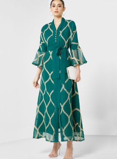 Buy Abstract Print Dress in UAE