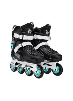 Buy COUGAR Roller Skate Shoe Cougar Model 307 For Adult Adjustable Roller Skates with 4 Illuminating Pu Wheels, Outdoors and Indoors Roller Blades for Boys Girls Beginners Color : Black in Egypt