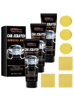 اشتري 3PCS Car Scratch Remover - New Car Scratch Remover for Vehicles, Car Scratch Repair Paste, Car Polishing Wax, Premium Scratch Remover Kit with Wipe and Sponge for Vehicles for Deep Scratches في الامارات