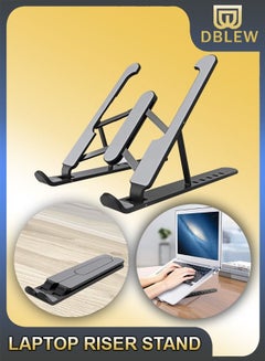 اشتري Portable Laptop Riser Stand Foldable Desktop Computer Tablet Mount Holder Plastic Adjustable For MacBook Air Pro iPad Notebook في الامارات