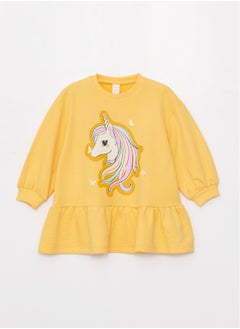 اشتري Crew Neck Patterned Baby Girl Dress في مصر