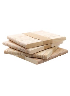 اشتري 200 Pack Wooden DIY Handmade Ice Cream Sticks Beige 114x10x2 mm في الامارات