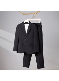 Buy Mens Casual Blazer Wrinkle-Resistant Spring Business Suit JacketBlack Black in Saudi Arabia