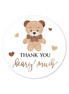 اشتري Brown Bear Thank You Stickers 2 Inch Bear Boy Or Girl Baby Shower Birthday Party Labels 40Pack في الامارات