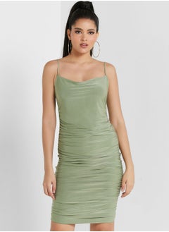 Buy Ruched Detail Knitted Dress in UAE