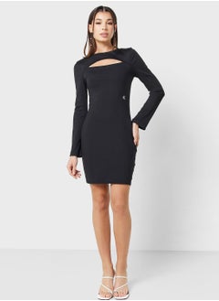 اشتري Cut Out Detail Knitted Dress في السعودية