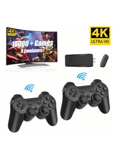 Buy Wireless Retro Game Console Plug & Play Video TV Game Stick with 15000+ Games Built-in 64G 9 Emulators 4K HDMI Nostalgia Stick Game for TV Dual 2.4G Wireless Controllers in Saudi Arabia