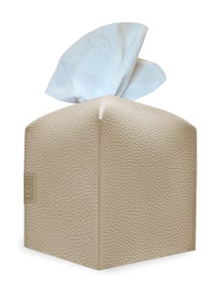 اشتري Leather Tissue Box Cover (Camel Cube) في الامارات