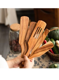 Buy 5pcs Wooden Spatula Cookware Set, Wooden Cooking Utensils in Saudi Arabia