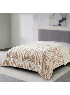 Buy Eryi PV Fur Double Layer Twin Blanket 220 x 150 cm in Saudi Arabia