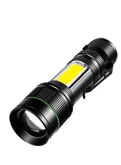 Buy High-Powered LED Flashlight Rechargeable, EDC 2000 Lumens Zoomable Small Tactical Flashlight, 3 Modes with COB Work Light Long Lasting for Camping, Emergencies, Outdoors, Gifts Men&Women in Saudi Arabia