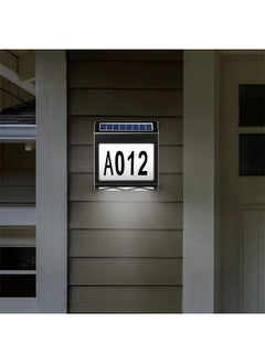 اشتري Solar House Numbers for Outside, Waterproof Solar Powered LED Wall Plaque, Illuminated Address Sign with Number and Letter Stickers, White Light Outdoor Address Plaque for Houses, Yards, Streets في الامارات