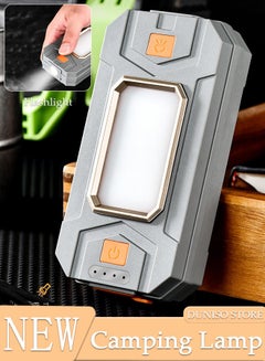 Buy 2in1 Camping Lights Multifunctional Flashlight with Phone Charging Battery Display Magnetic Design 5 Lighting Modes Fast Charge Camping Lamp Waterproof Handheld Lamp for Outdoor Camping in UAE