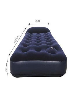 Buy Bestway Easy Inflate Flocked Air Bed/Single Built in foot Pump 185X76X22Cm -26-67223 in Saudi Arabia