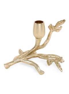 اشتري Mural Taper Candle Holder, Gold - 12x12 cm في الامارات