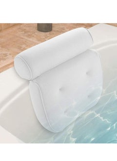 Buy Comfortable Bath Pillow for Bathtub, Suction Cups, Breathable 3D Mesh Design, Comfortable Support for Head, Neck, Shoulders and Back in Egypt