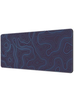Buy Large Mouse Pad Extended Gaming Mouse Pad Non-Slip Rubber Base Mouse pad Office Desk Mat Desk Pad Smooth Cloth Surface Keyboard Mouse Pads for Computers (800 * 300 * 3mm）Blue in Saudi Arabia