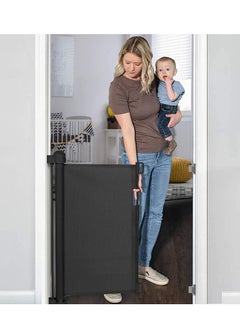 Buy Retractable Baby Gate, Beauenty Mesh Safety Gate for Babies and Pets, Extra Wide Safety Baby Gate Wide, Need to Punch, Pet Dog Gate for doorways, Stairs, Indoor in UAE