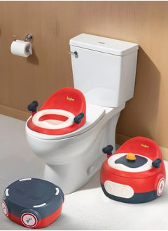 Buy 3 In 1 Book Portable And Round Baby Toilet Seat With Anti Slip Strip, Splash Guard 0 To 5 Year, Red in UAE